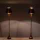 pair Beautiful Gold Leaf Table lamps Elegant Design 1970s France