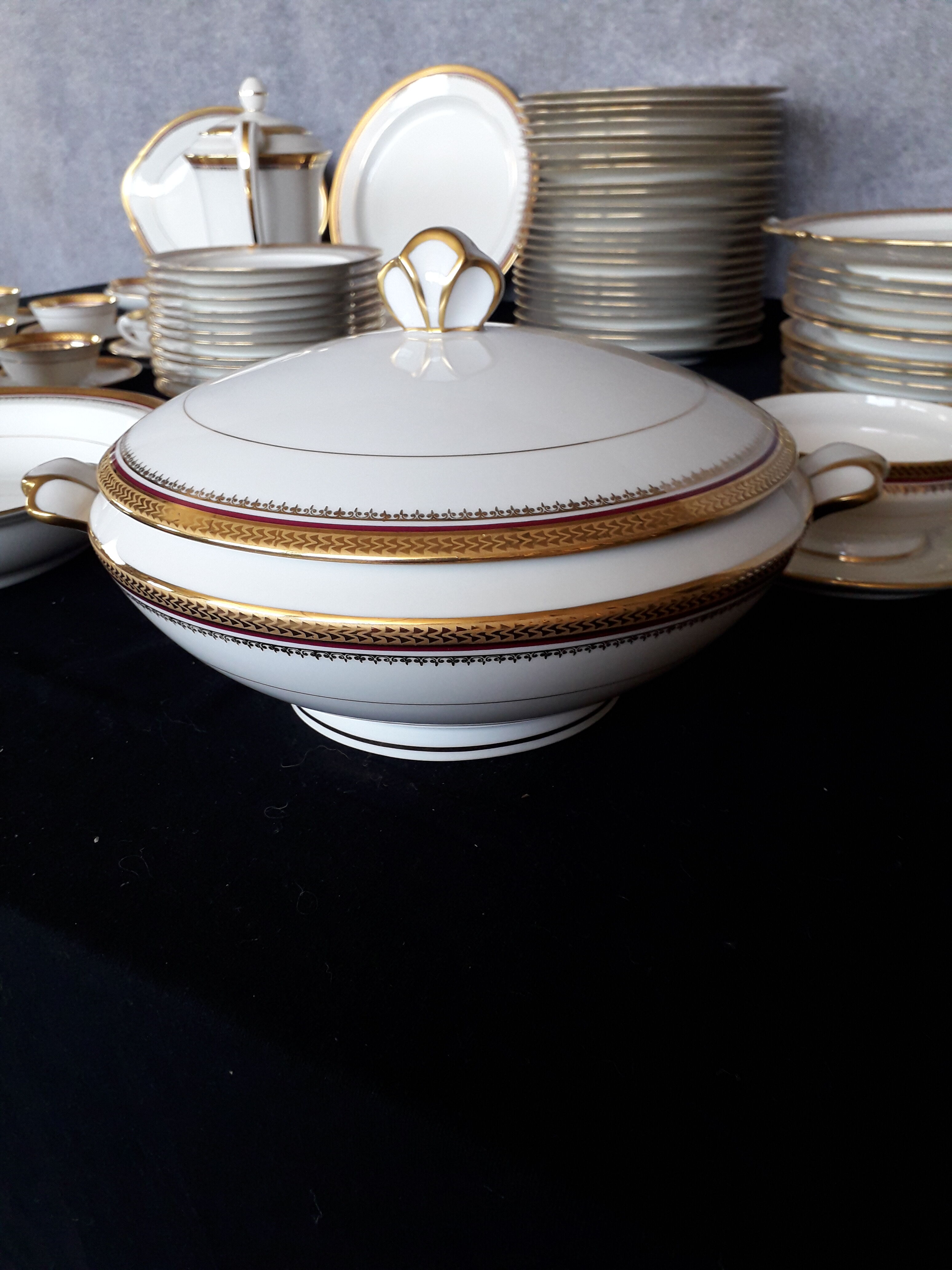 Limoges table service of 77 pieces of RS brand of the twentieth century