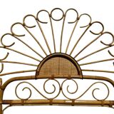 Bamboo and rattan headboard, handcrafted on the Côte d'Azur, 1960