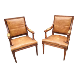 Paire de fauteuils anciens style Louis XVl
