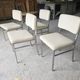 4 chrome metal chairs with faux leather from the 1970s.