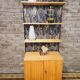 Modular furniture with vintage shelves year 1970