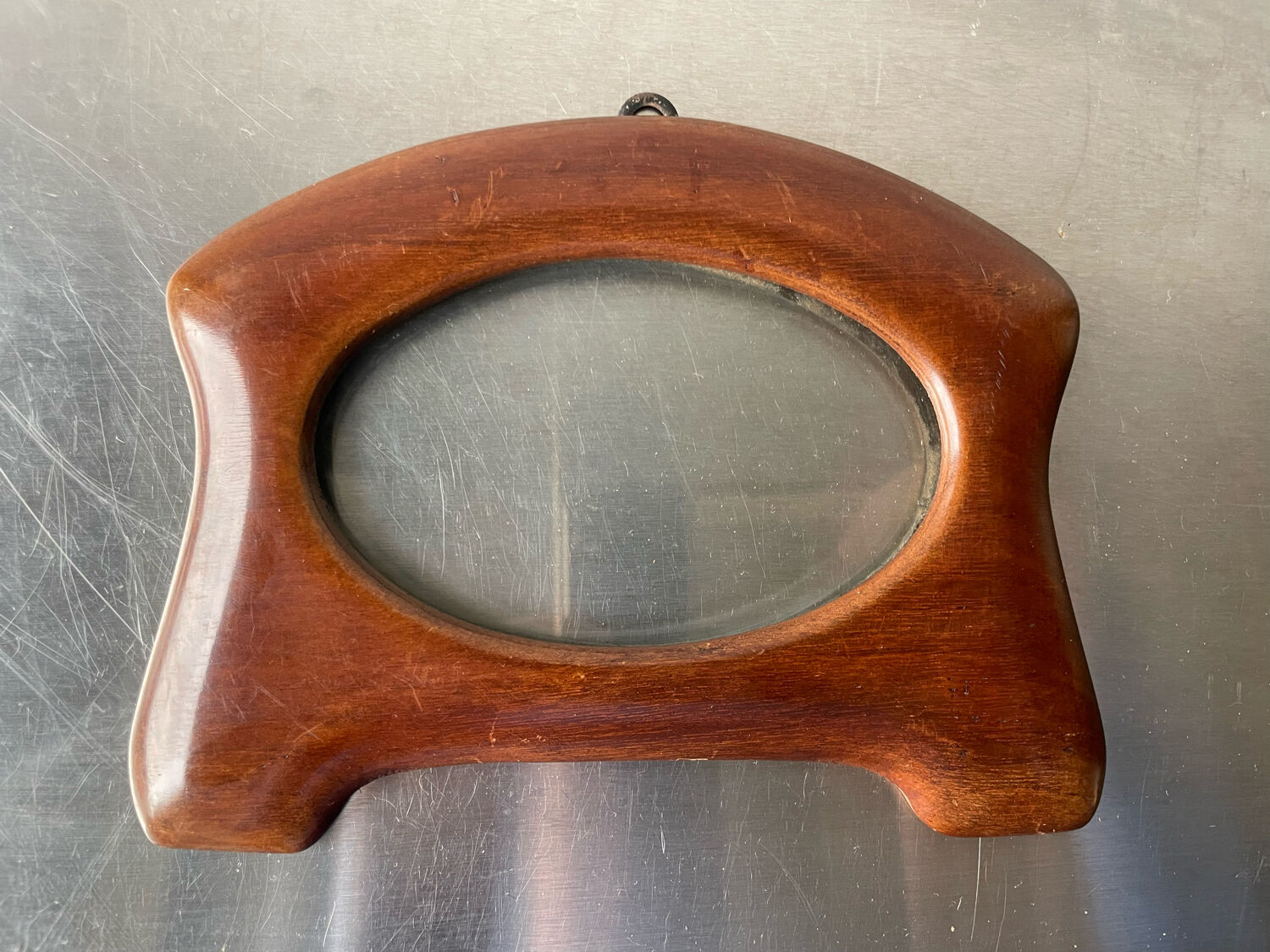 Art nouveau mahogany wooden frame measurements 18.5 cm x 15 cm  opening 12 cm x 7.5 cm