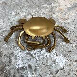 Vintage brass ashtray crab