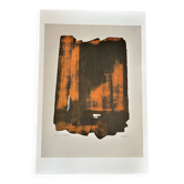 Pierre Soulages - Affiche d'après Eau Forte XVI sur papier - 1961