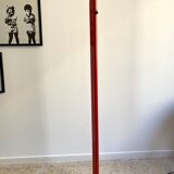 Lampadaire design années 80 halogène en métal rouge, made in Belgium