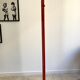 Floor lamp design 80s halogen in red metal, made in Belgium