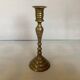 Worked brass candlestick