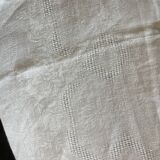 Nappe +12 serviettes avec monogramme brode