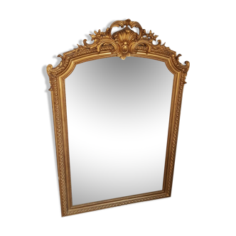 Former mirror gilded with pediment - 153 x 101 - Style Napoleon III