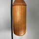 Teak And Linen Umbrella Counter Balance Pendant By Domus, 1970s