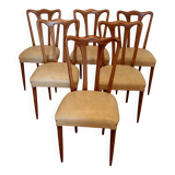 Set of 6 mid-century modern chairs, Italy, 1960s