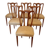 Set of 6 mid-century modern chairs, Italy, 1960s