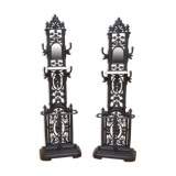 pair of Victorian hall stands cast iron
