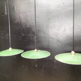 Three enamelled sheet metal suspensions