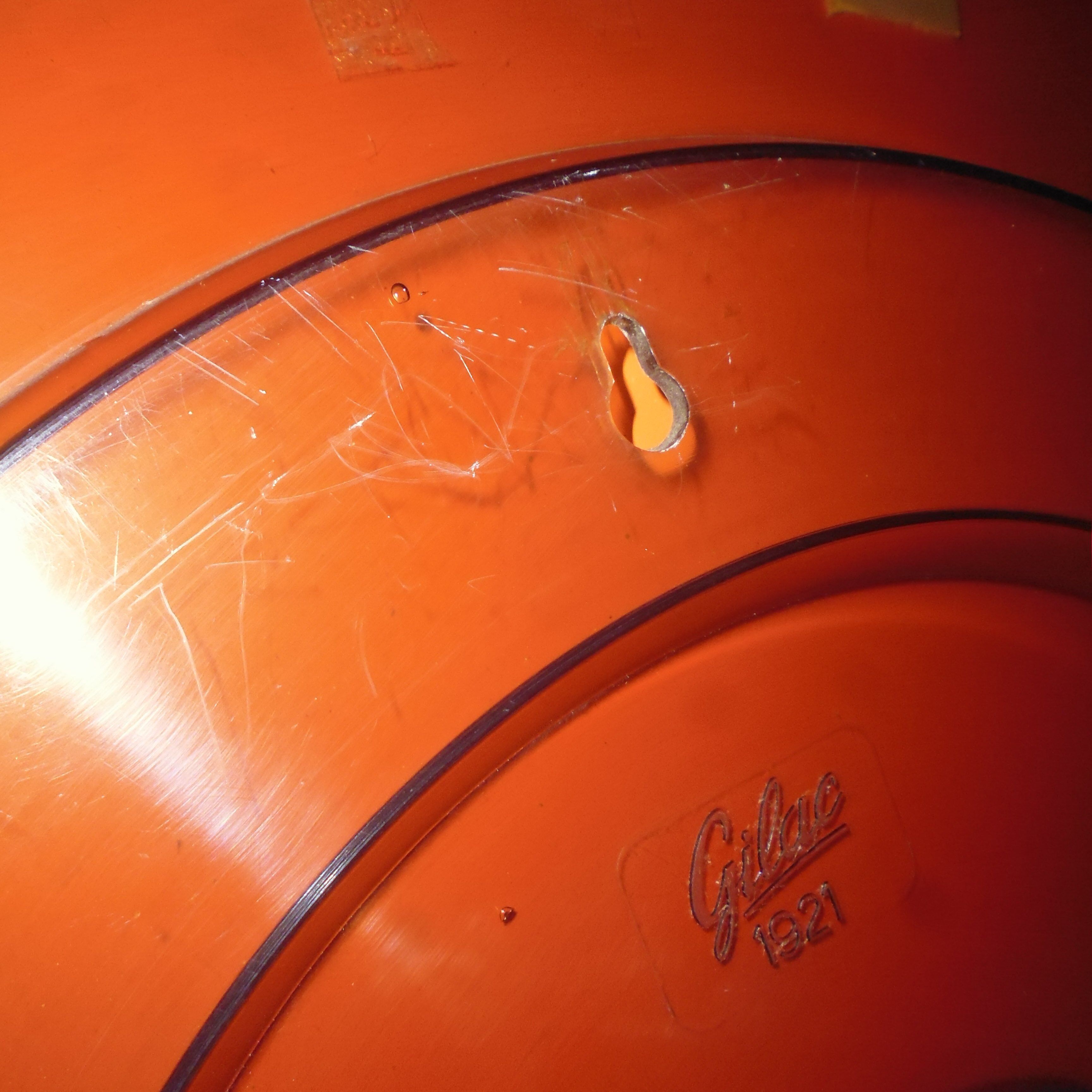 Vintage Smoked Gilac Round Mirror - 51 cm