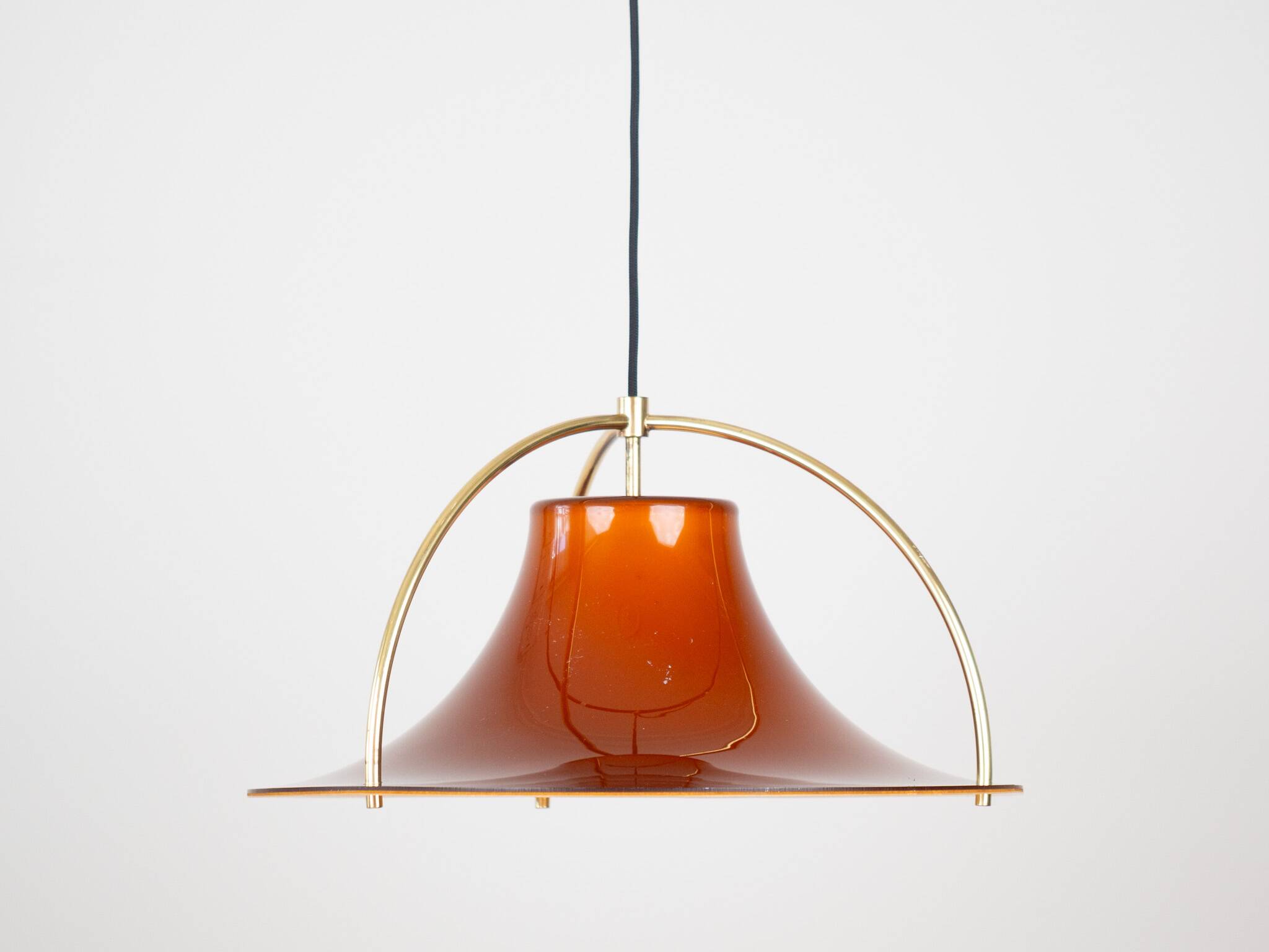 Danish vintage pendant lamp Single by Jo Hammerborg, Fog & morup, 1977