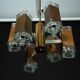 Italian glass and brass 12 lights chandelier produced by Sciolari in the 70