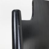 Black Mid Century “SE18” folding chair by Egon Eiermann for Wilde + Spieth