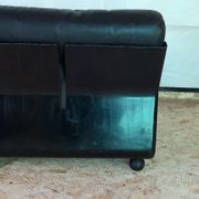 set of 4 armchairs in leather model Amanta by Mario Bellini for B&B Italia 1970