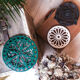 Bottle green cast iron dish