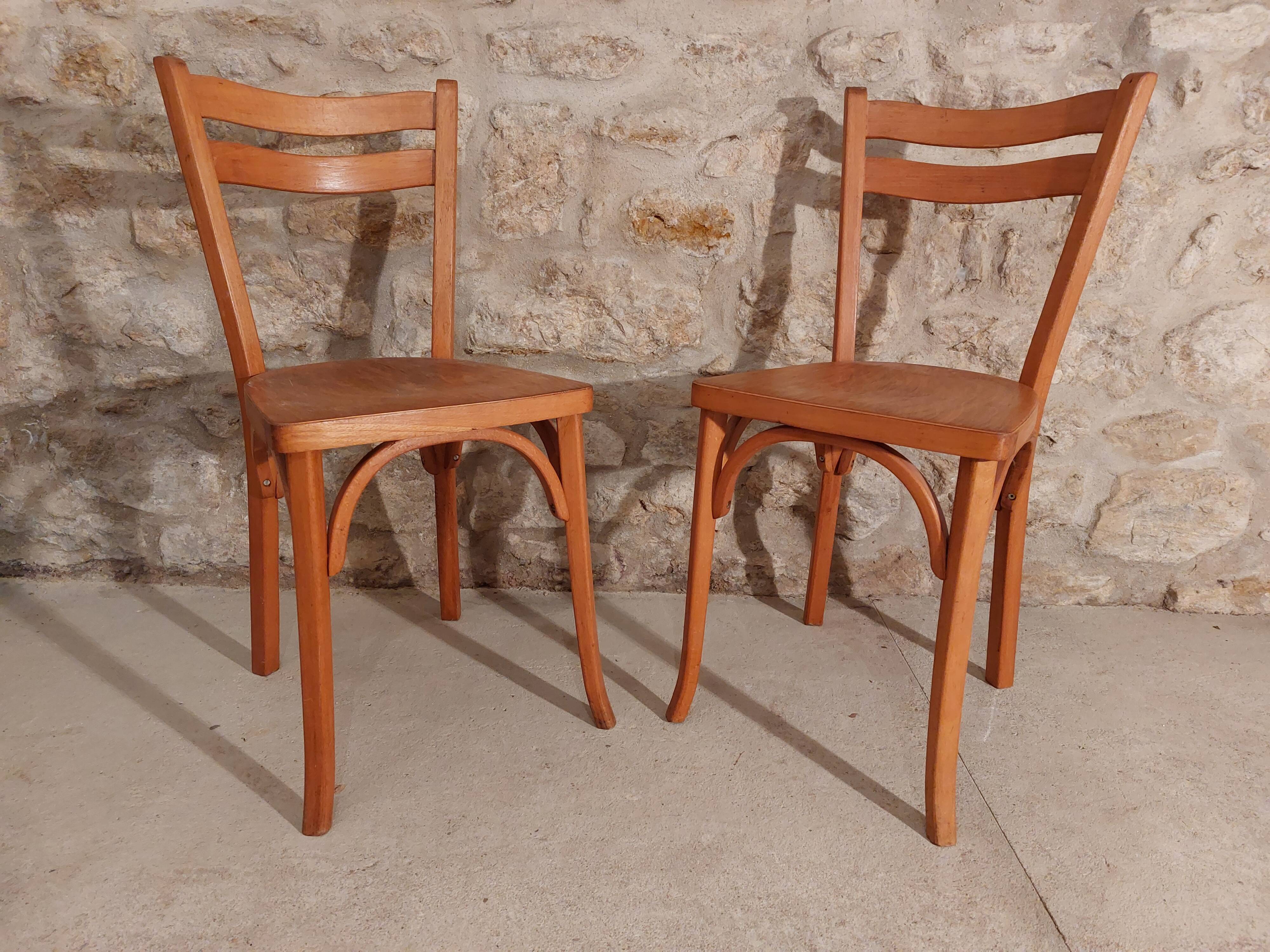 Pair of bistro chairs 50s