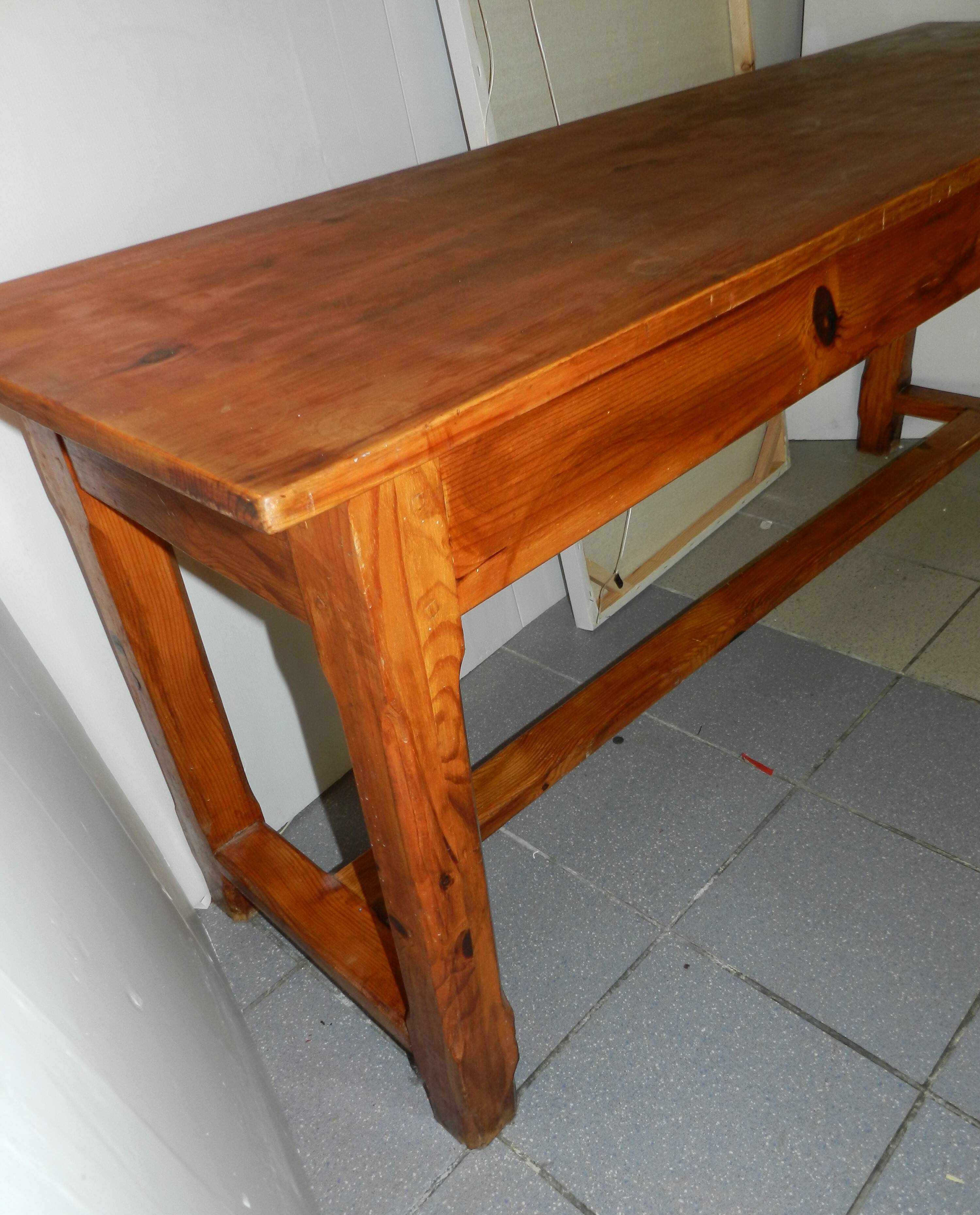 Wooden farm table