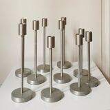 Set of 10 aluminum candle holders