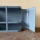 Blue metal 2-door wall cabinet, Ikea 1999