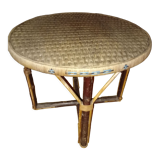 Antique rattan coffee table