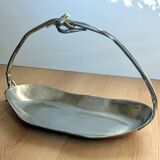 ​Basket  ​in Pewter ​Signed ​Jean Goardère - Arts and crafts