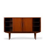 Danish teak high buffet, 1960s