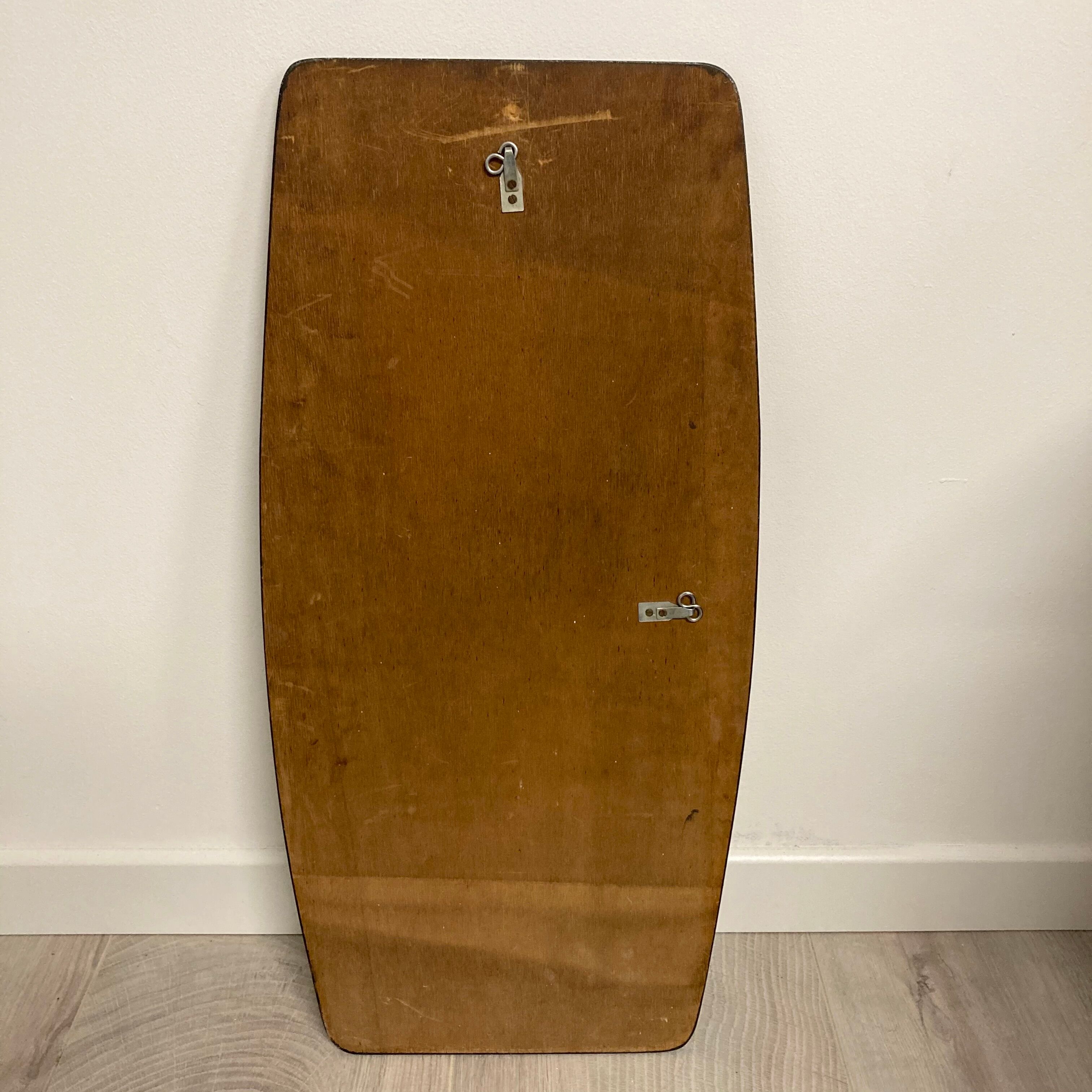 Scandinavian style mirror in vintage wood