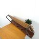 Wall coat rack with black steel and dark wood vintage