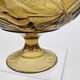 Amber glass compote – retro footed bowl vintage years