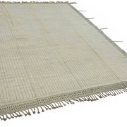 Tapis tribal unique noué à la main en laine beige 222 cm x 307 cm