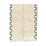 Modern white Moroccan carpet 200x300cm