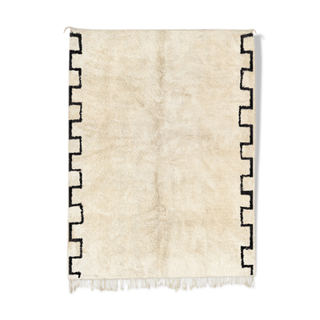 Tapis marocain moderne blanc 200x300cm