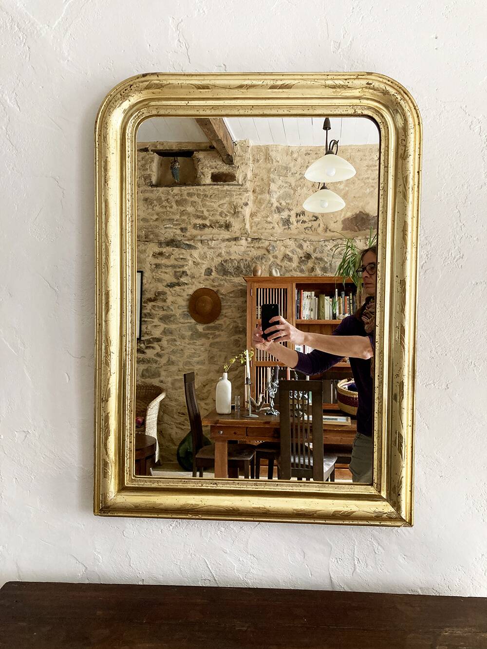 Louis-Philippe style gilded mirror