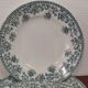 Set of 3 semi hollow plates model jane with dark green floral decoration st amand