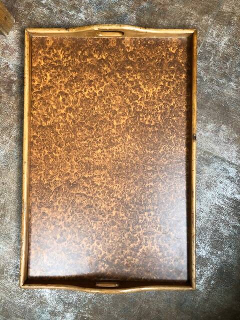 Large Art Deco wooden tray