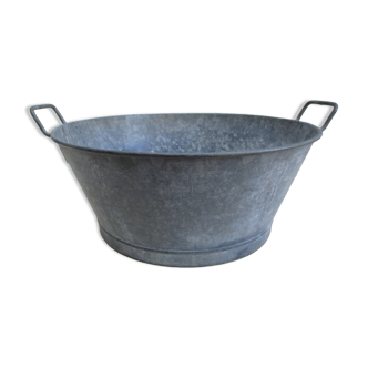 Bassine en zinc, ancienne