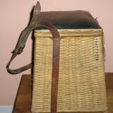 Ancient wicker fisherman's seat