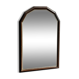 Petit miroir arrondi, cadre en bois, encadrement doré H49,5