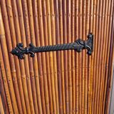 Wicker rattan bamboo wardrobe 1950 1960