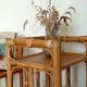 Pair of bedside tables/vintage bamboo and rattan accent furniture - 1970s
