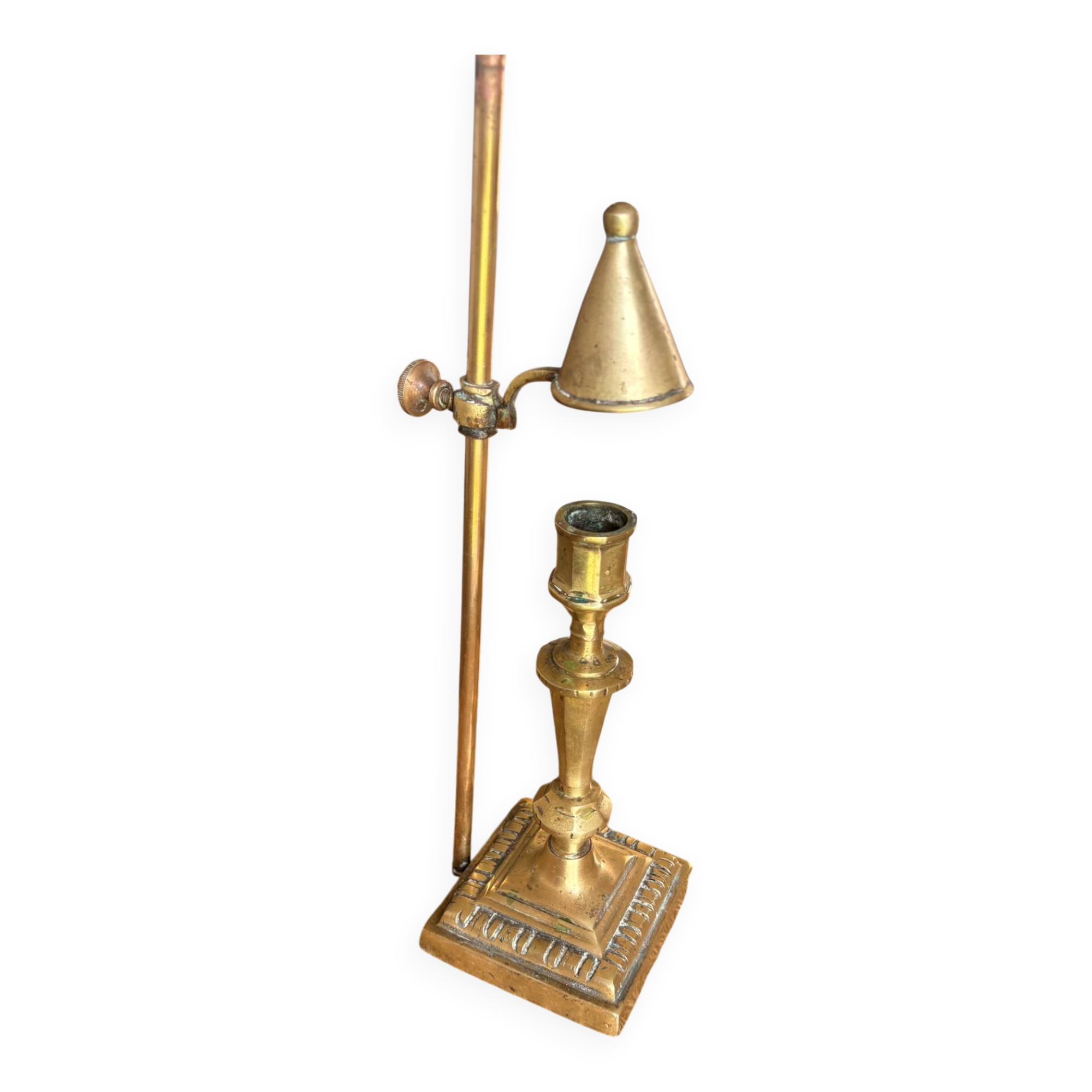 Adjustable candlestick chandelier — Delabre Art Bronze — soft