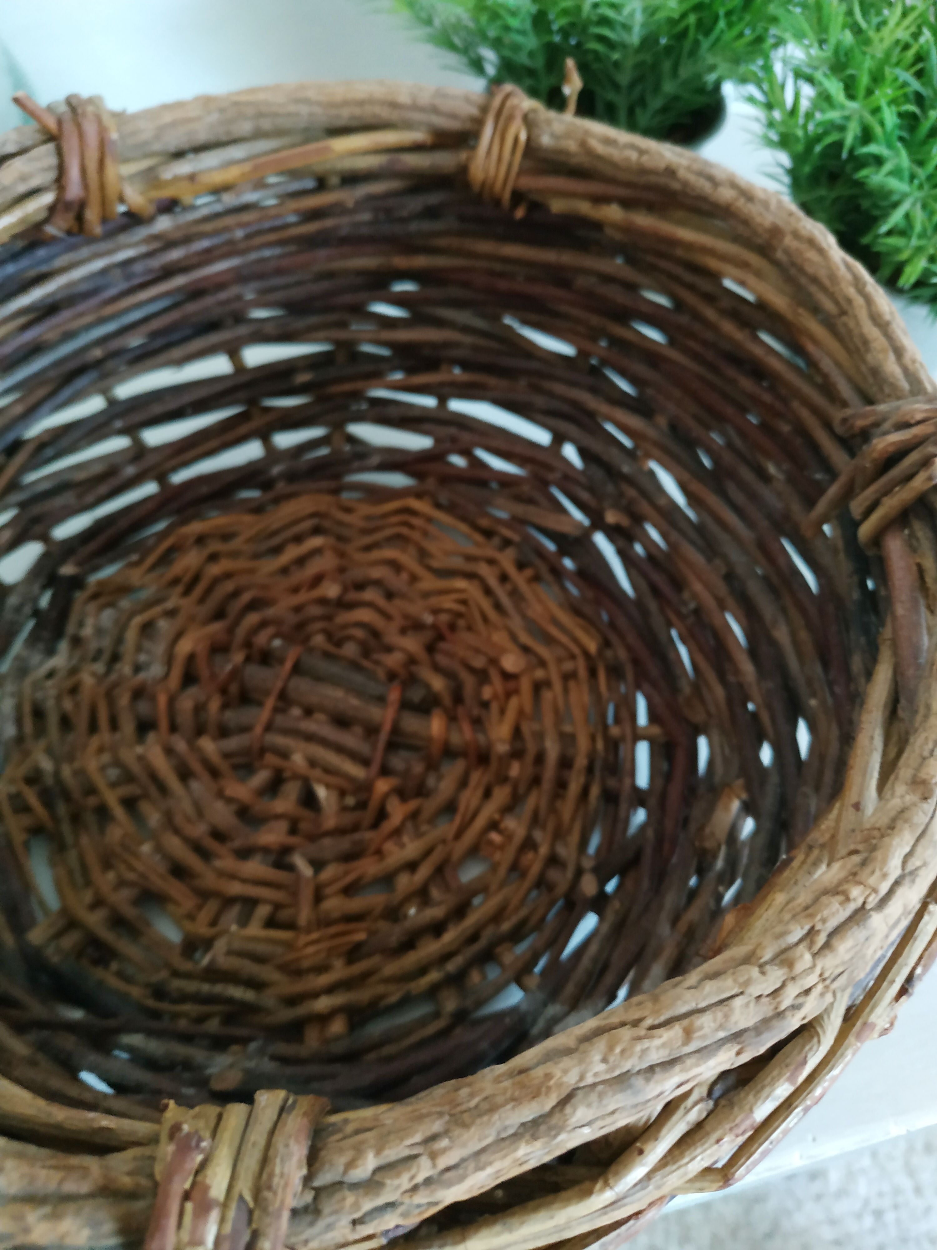 Old wooden basket