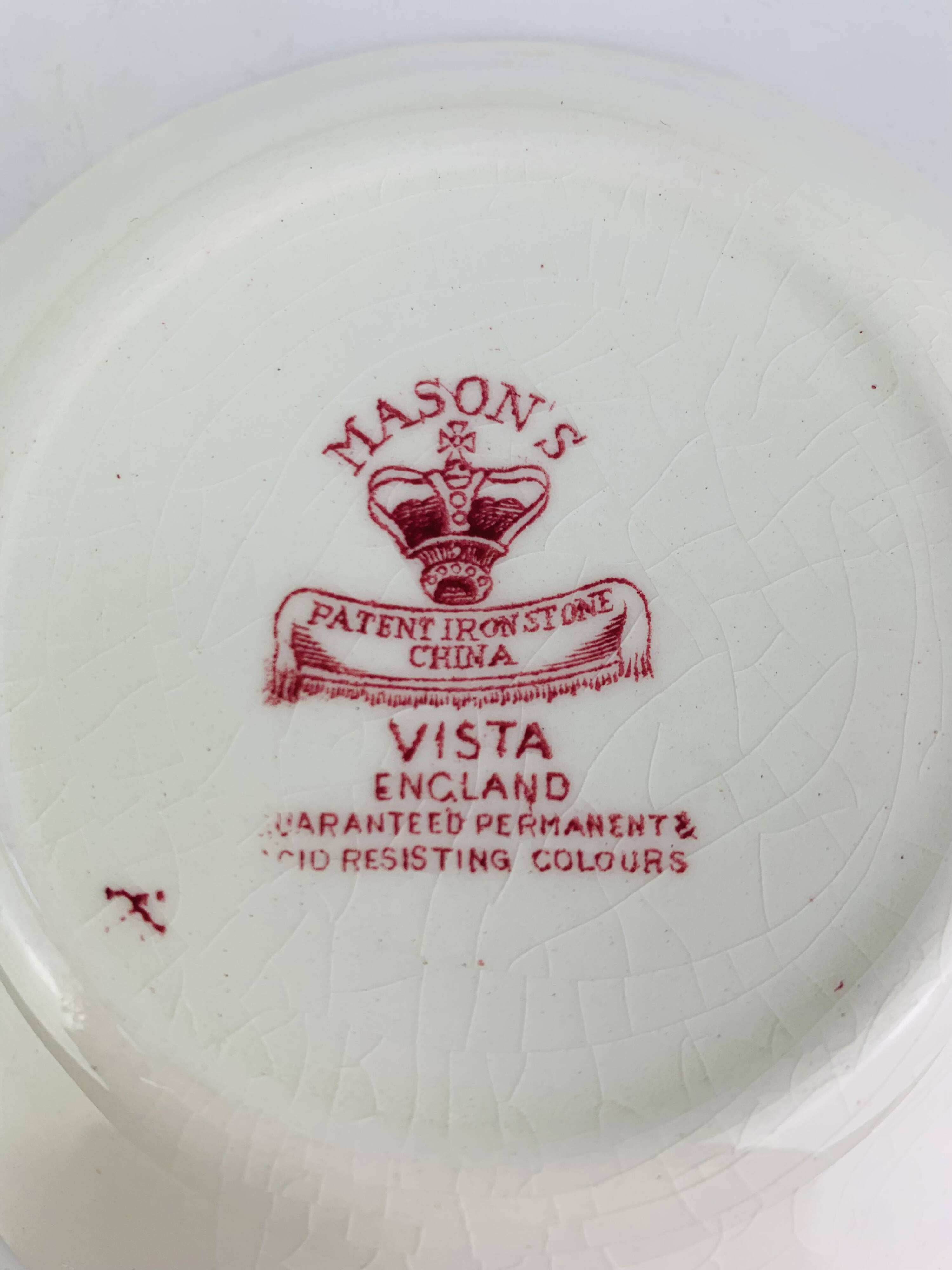 Mason's Vista model bowl, English ironstone, terra cotta.