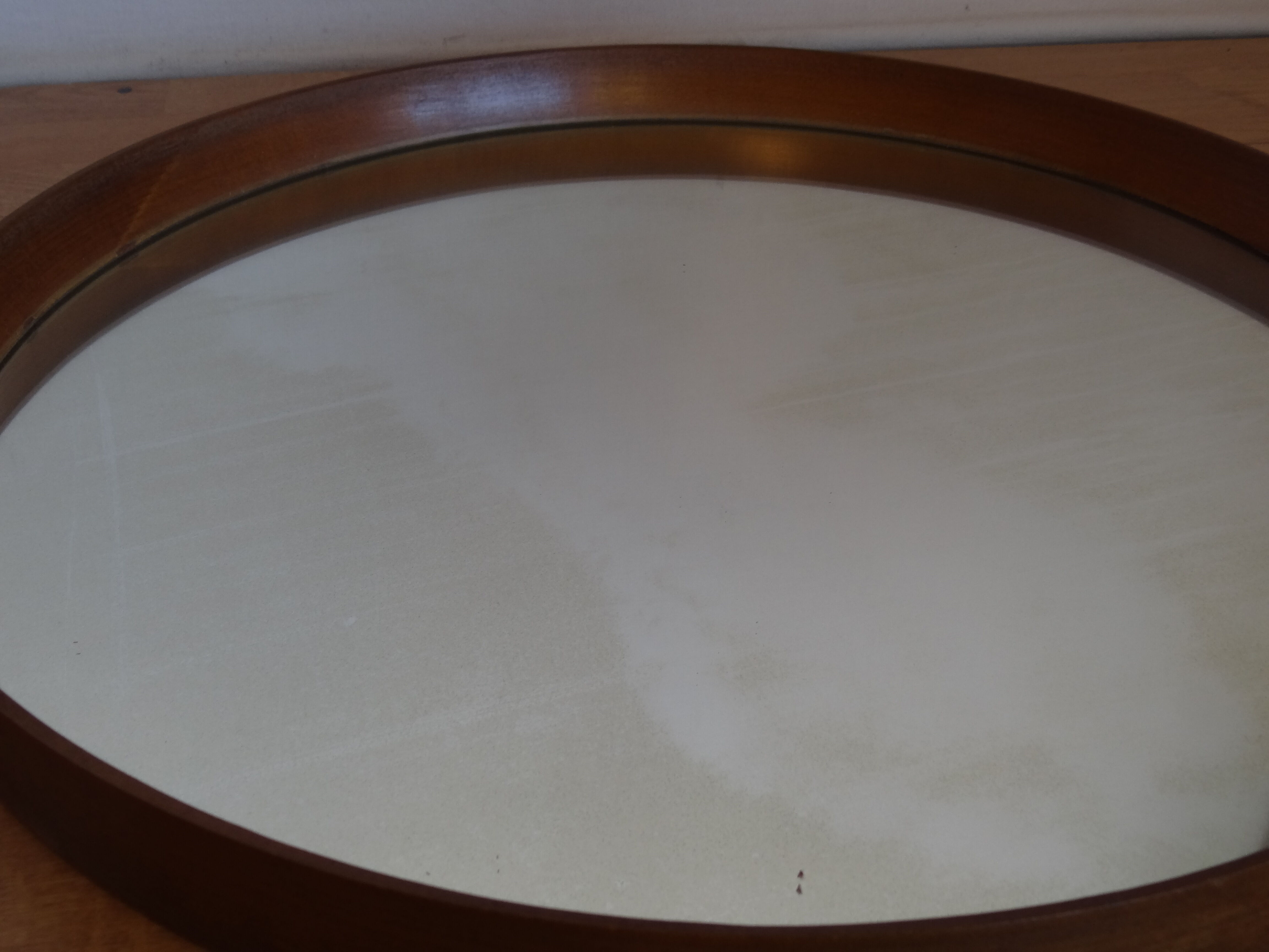 Mirror, 1960s, teak mount